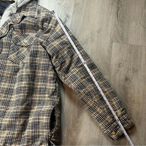 Big Mac Jacket Mens XLT Brown Plaid Hooded Quilted Insulated Flannel Workwear - Picture 12 of 13